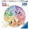 Ravensburger - Puzzle Adulte - Puzzle rond 500 p - Animaux Circle of Colors - 17172