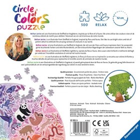 Ravensburger - Puzzle Adulte - Puzzle rond 500 p - Animaux Circle of Colors - 17172