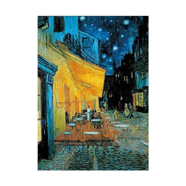 1000 Pièces Puzzle Terrasse Café Nuit Vincent Van Gogh, Puzzle 1000 Pièces pour Adultes Jouets Cadeau Défi de Décompression P