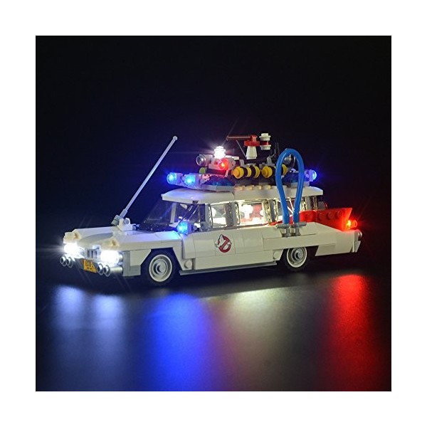 GEAMENT Jeu De Lumières pour Ghostbusters ecto 1 Modèle en Blocs De Construction - Kit Déclairage LED Compatible avec Lego 2