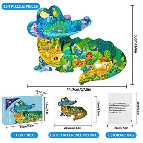 Colmanda Puzzle Animaux pour Enfants, 108 Pièces Puzzle Animaux, Jouet Puzzles pour Enfant, Jouet Éducatif Parfait pour Garço