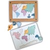 Jeux Montessori 3 Ans & Plus- Puzzle Mappemonde - Puzzle Silicone - Jeu Montessori Continents & Mers du Monde, Budhi Budha - 