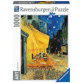 Ravensburger - Puzzle Adulte - Puzzle 1000 p - Art collection - Terrasse de café, le soir - Vincent Van Gogh - 15373