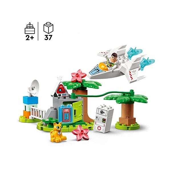 LEGO 10962 Duplo Disney et Pixar La Mission Planétaire de Buzz l’Éclair, Jouet de lespace avec Robot et Vaisseau Spatial, po