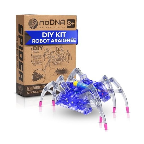 noDNA Robot Jouet Enfant Robot Enfant araignée kit électronique à Monter-  Robotisés pour Enfants à partir de 8 Ans – Jouet Fi