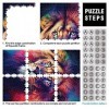 Puzzles de Portrait de Lion Aquarelle pour adultesPuzzles en Bois pour Adultes Puzzle 500 pièces pour Enfants à partir de 12 
