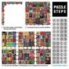 Puzzle de 500 pièces pour Adultes, Collage Vintage, Puzzles en Bois pour Adultes et Enfants à partir de 12 Ans, 14,96 x 20,47