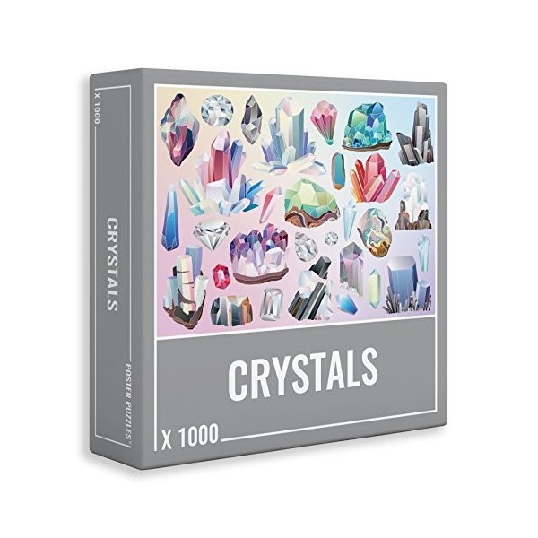 Cloudberries Crystals de Puzzle de 1000 pièces pour Les Adultes. Design Cool Violet et Rose regorgeant de gemmes, de Diamants