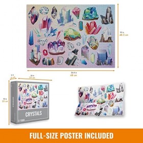 Cloudberries Crystals de Puzzle de 1000 pièces pour Les Adultes. Design Cool Violet et Rose regorgeant de gemmes, de Diamants