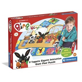 Clementoni Bing – Le Tapis géant Puzzle Enfants 24 Maxi pièces avec Stylo interactif, Jeu éducatif 3 Ans – Fabriqué en Italie