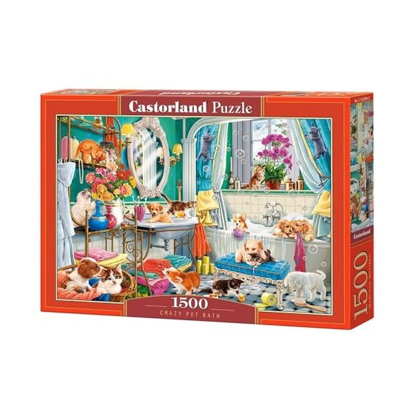 Castorland Puzzle 1500 pièces : Bain danimaux Fou