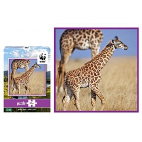 WWF Puzzle 100 pièces-Animaux-Famille girafe, 103