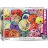 EuroGraphics- Parapluies asiatiques en Papier Puzzle, 6000-5317, Coloris Assortis, 1000