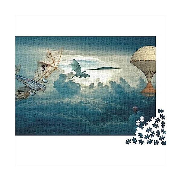 Puzzles Adultes 500 Pièces, Puzzle Adulte 500 Pièces, Puzzle 500 Pièces, Avion à Vapeur, Style Vapeur, Jouets Défiants, 500 P