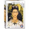 Eurographics Frida Kahlo "Self Portrait avec collier et Thorn Hummingbird" Puzzle 1000p, multicolore 
