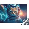 Puzzle pour adultes - 500 pièces - Chat de lespace - Puzzle animaux de lespace pour adultes, femmes et hommes - Cadeau stim