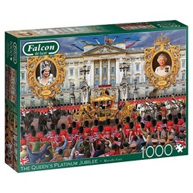 JUMBO-Le jubilé de Platine de la Reine The Queen Puzzle, 11347, Multicolore