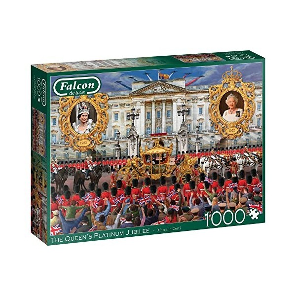 JUMBO-Le jubilé de Platine de la Reine The Queen Puzzle, 11347, Multicolore