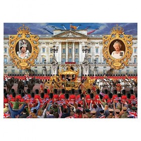 JUMBO-Le jubilé de Platine de la Reine The Queen Puzzle, 11347, Multicolore