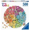 Ravensburger - Puzzle Adulte - Puzzle rond 500 p - Fleurs Circle of Colors - 17167