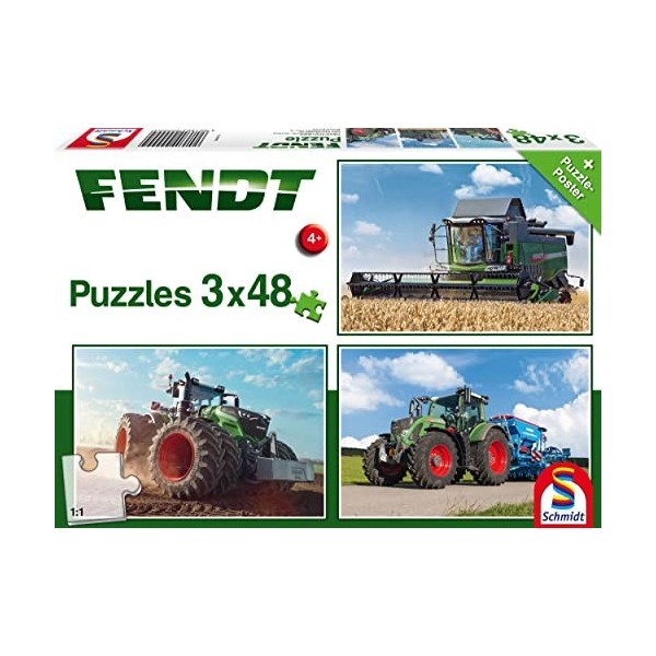 Schmidt CGS_56221 1050Vario/724Vario/6275L Puzzle, Multi color, fendt 1050 724 vario / 6275l, 3x48 teile