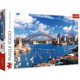 Trefl 1000 Pièces, Villes du Monde, Vue, Baie, Voiliers, DIY, Divertissement Créatif, Amusement, Cadeau, Puzzle Classique pou