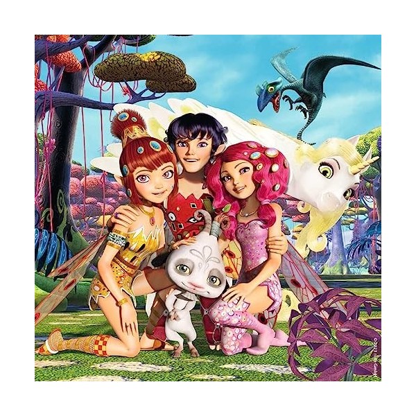 Ravensburger Pays des Elfes et des Licornes-3 x 49 pièces Mia and Me Puzzle pour Enfants à partir de 5 Ans, 05701, Blanc