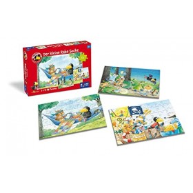 HUCH! Le Petit Corbeau Socke Puzzle pour Enfant 3 Puzzles de 49 pièces