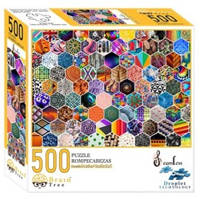 Brain Tree - Seamless 500 Piece Puzzles for Adults: With Droplet Technology for Anti Glare & Soft Touch