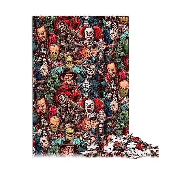 Puzzle pour Adultes Horror Monster Puzzle de 1000 pièces Convient aux Adultes et aux Enfants de Plus de 12 Ans Puzzles en Car