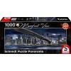 Schmidt Spiele 59621 Puzzle Manfred Voss, New York, Dark Night, 1000 pièces, panoramique, Multicolore