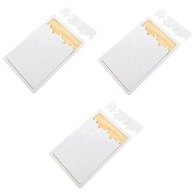 ibasenice 3 Pièces Puzzle Personnalisé Bricolage Casse-tête De Transfert De Chaleur Artisanat De Puzzle De Sublimation Puzzle