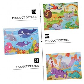FOYTOKI 3 Pièces Puzzle Jouet Éducatif pour Enfants Casse-tête Passe-Temps Casse-tête De Jeu De Société Jouet Casse-tête pour