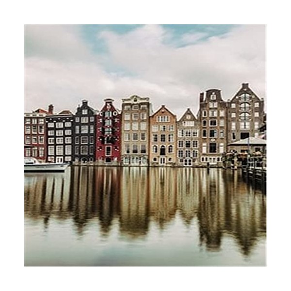 Puzzle grand format 300 pièces pour adultes - Belle architecture dAmsterdam - Chaque pièce est unique, la technologie Softcl