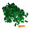 LEGO Classic 3001 Lot de 100 Pierres 2 x 4 avec séparateur de Pierres Vert