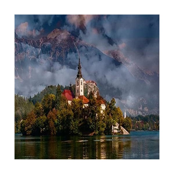 300 Pièces Puzzles pour Adolescents et Adultes Château dans Le lac Puzzle en Bois, Meilleur Cadeau pour Adultes et Enfants-52