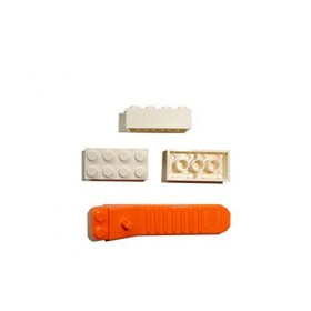 LEGO Classic Lot de 100 Pierres 2 x 4 avec séparateur de Pierres Blanc