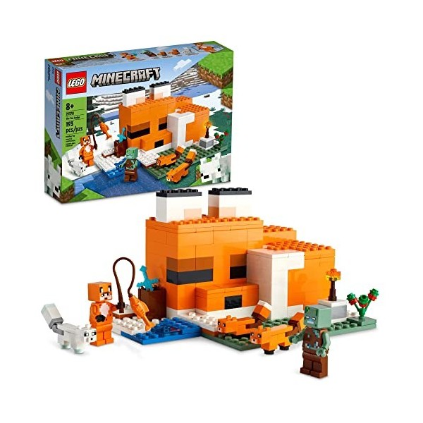 LEGO Minecraft The Fox Lodge 21178 Building Kit and Toy House Playset. Great Gift for Kids and Players Aged 8+ 193 Pieces 
