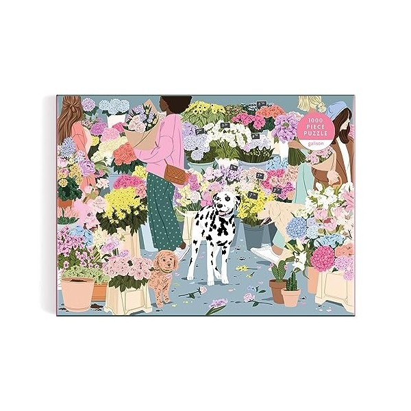 Galison 9780735372887 Flower Market Jigsaw Puzzle, Multicoloured, 1000 Pieces