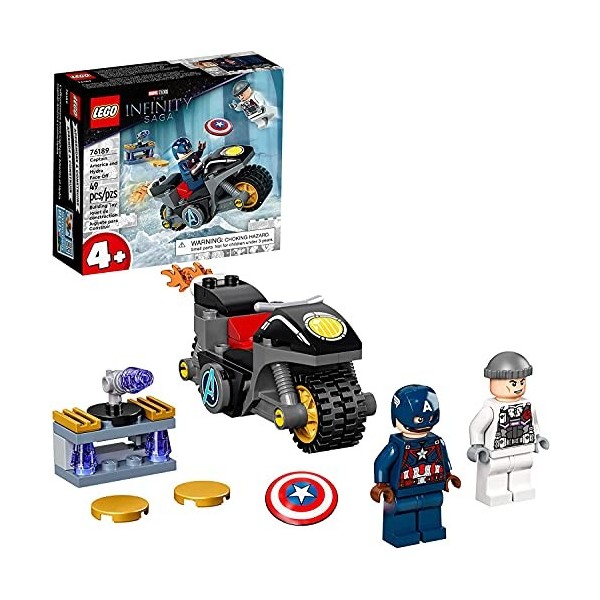 LEGO Marvel Captain America and Hydra Face-Off 76189 Collectible Building Kit. Captain America and Motorcycle Set. New 2021 