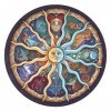 seraphicar 1000 pièces / Set Puzzle rond Horoscope Circulaire Jigsaw Puzzle pour Adulte, Cool et Défi