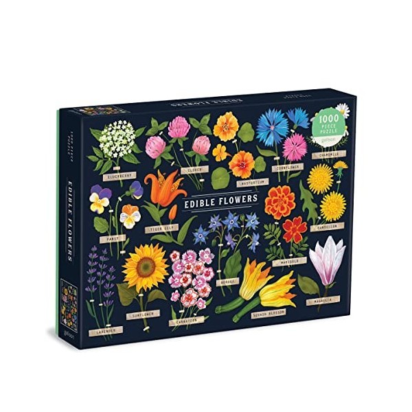 Galison 9780735369078 Edible Flowers 1000 Piece Puzzle