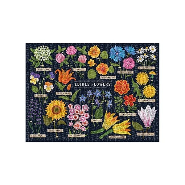 Galison 9780735369078 Edible Flowers 1000 Piece Puzzle