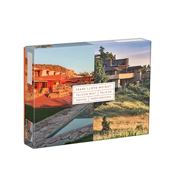 Galison 9780735367548 Frank Lloyd Wright Taliesin West 500 Piece Double-Sided Puzzle, Animal