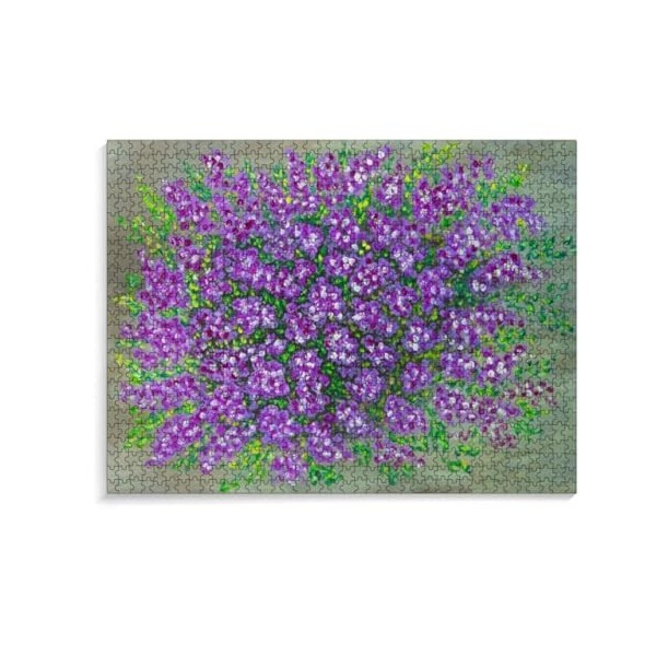 Puzzle 1000 Pieces Adultes Champs de Fleurs de Lavande en Violet Photographie Puzzle Adulte 1000 pièces Jeu éducatif défi Jou