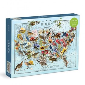 Galison 9780735372979 Wendy Gold State Birds 1000 Piece Puzzle