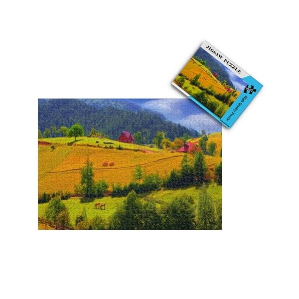 Puzzle 1000 pièces Puzzles pour Enfants Adulte Peinture de Paysage de Montagne Puzzle éducatif intellectuel décompressant Jeu