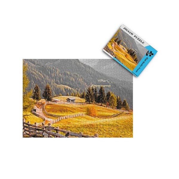 Puzzle 1000 pièces Puzzles pour Enfants Adulte Peinture de Paysage de Montagne Puzzle éducatif intellectuel décompressant Jeu