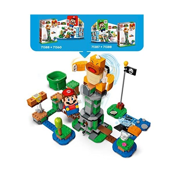 LEGO 71388 Super Mario Ensemble d’Extension La Tour Infernale du Boss Frère Sumo, Jouet Enfant 6 Ans, Jouet à Collectionner