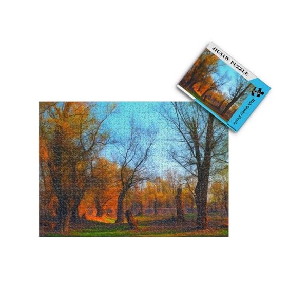 1000 pièces de Puzzle Puzzle de Paysage forestier en Automne Cadeaux de Noël 26x38cm